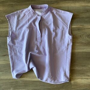 Figs Manila Scrub Top in Lavender Dew